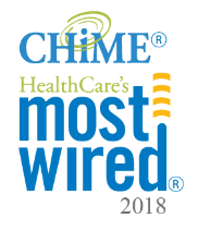 Logo for HealthCare's most wired winner in 2018