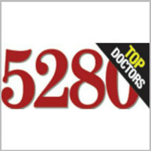 The red 5280 magazine logo with a designation for Top Doctors.