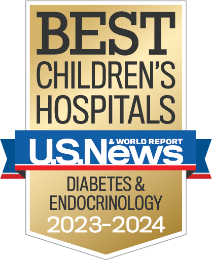 Best Children's Hospital by U.S. News & World Report Card Diabetes 2021-2 Badge