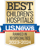 U.S. News & World Report ranked in all 10 specialties badge