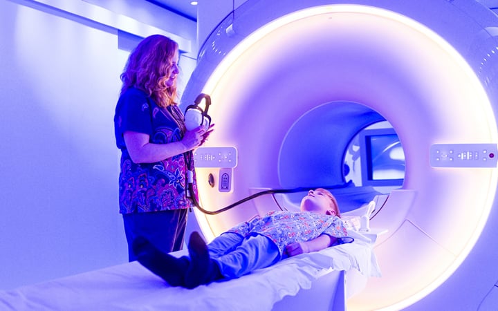 Patient and MRI technician at Children’s Hospital Colorado